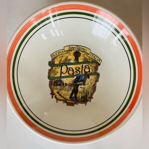 Vintage Himark Buona San Remo Italia Round Pasta Bowl Dish 12"  Made in Italy